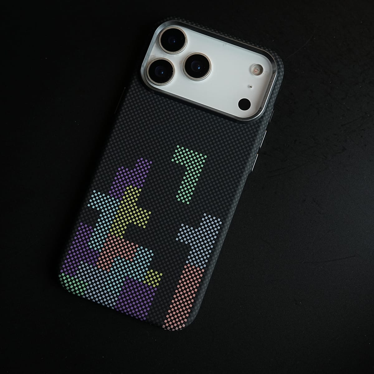 Aramid Design Hard Pc Case for iPhone 17 Series | Magnetic Ring Cover | Brick Design