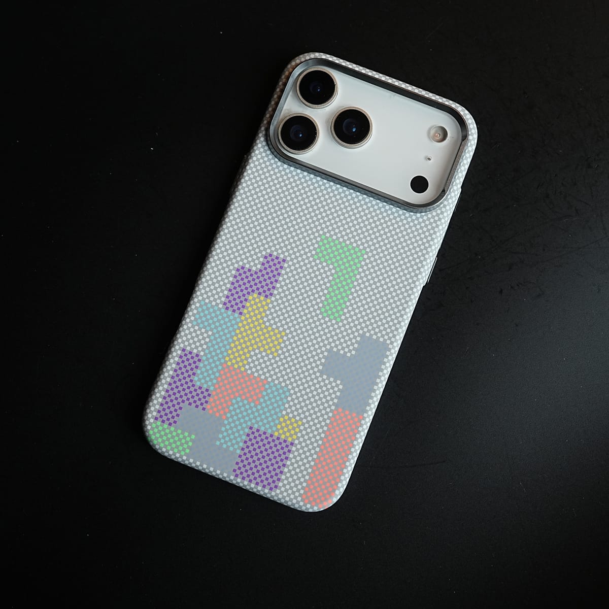 Aramid Design Hard Pc Case for iPhone 17 Series | Magnetic Ring Cover | Brick Design