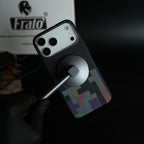 Aramid Design Hard Pc Case for iPhone 17 Series | Magnetic Ring Cover | Brick Design