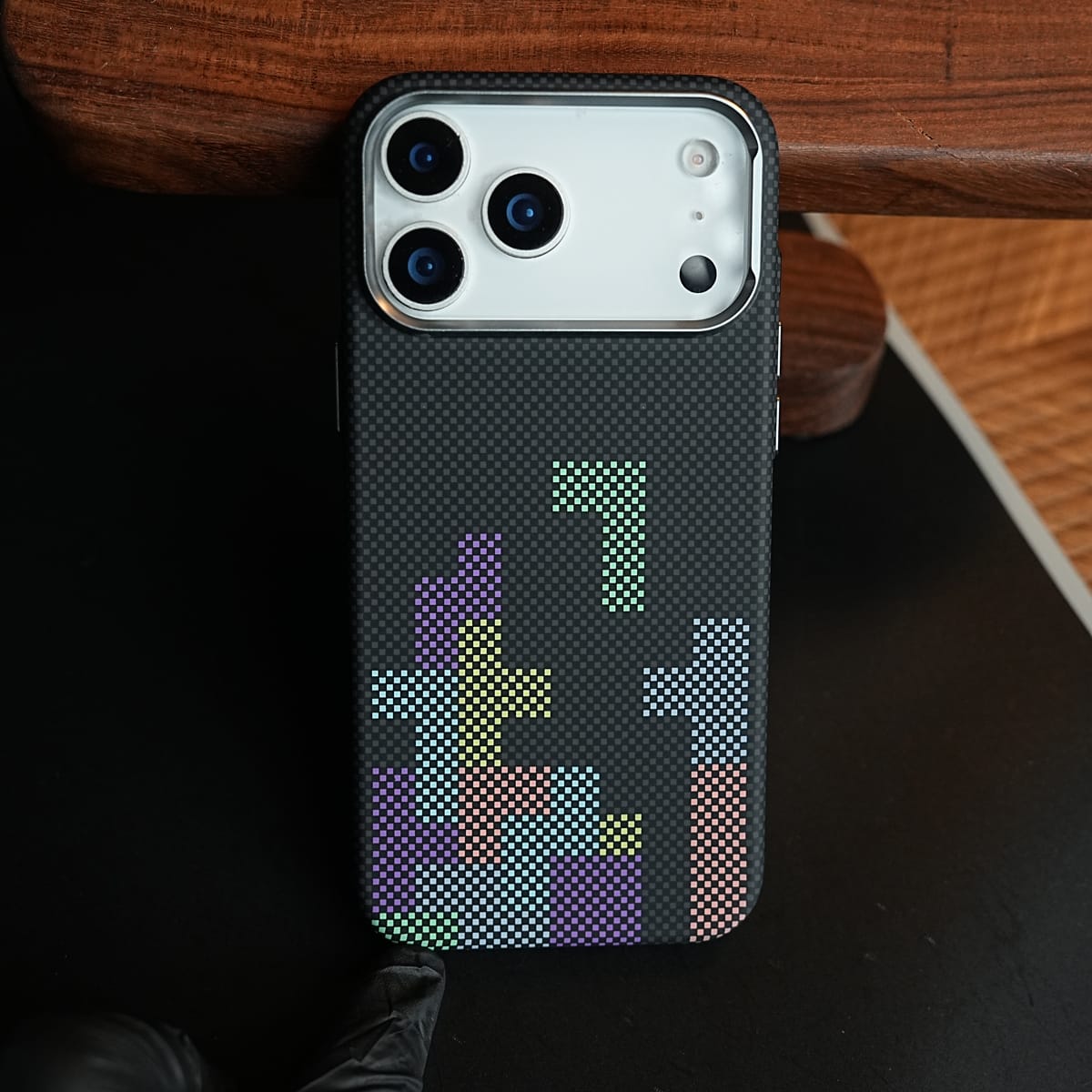 Aramid Design Hard Pc Case for iPhone 17 Series | Magnetic Ring Cover | Brick Design