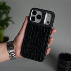 iPhone 17 Pro Max Crocodile Leather Pattern Case | Premium Luxury Back Cover with Metal Camera Frame