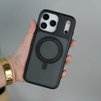 iPhone 17 Pro Max Frosted Case with MagSafe Metal Kickstand | Shockproof Matte Hybrid Cover