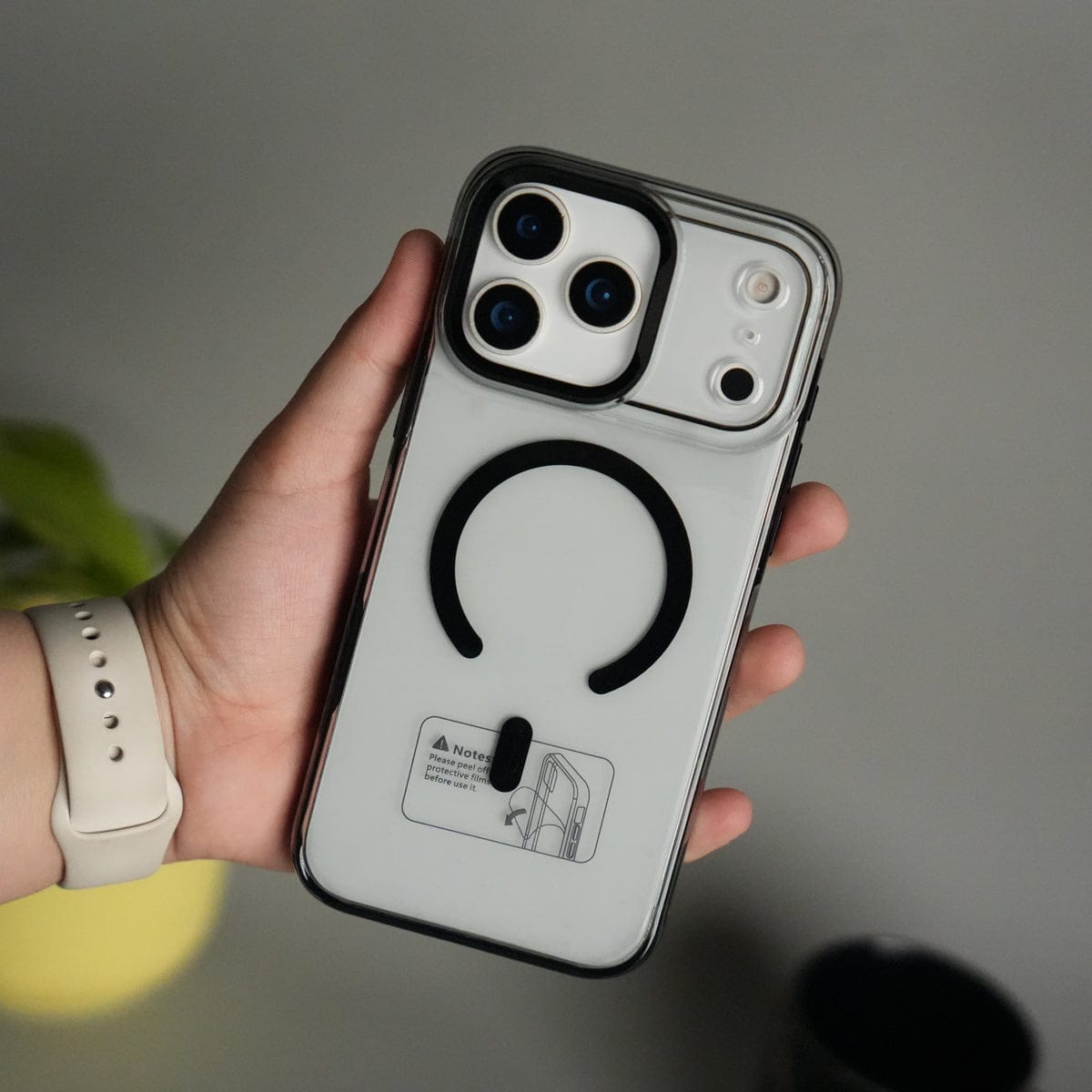 iPhone 17 Pro Max Transparent MagSafe Case with Metal Camera Frame | Crystal Clear Back Cover
