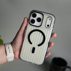iPhone 17 Pro Max Transparent MagSafe Suitcase Design Case Back Cover