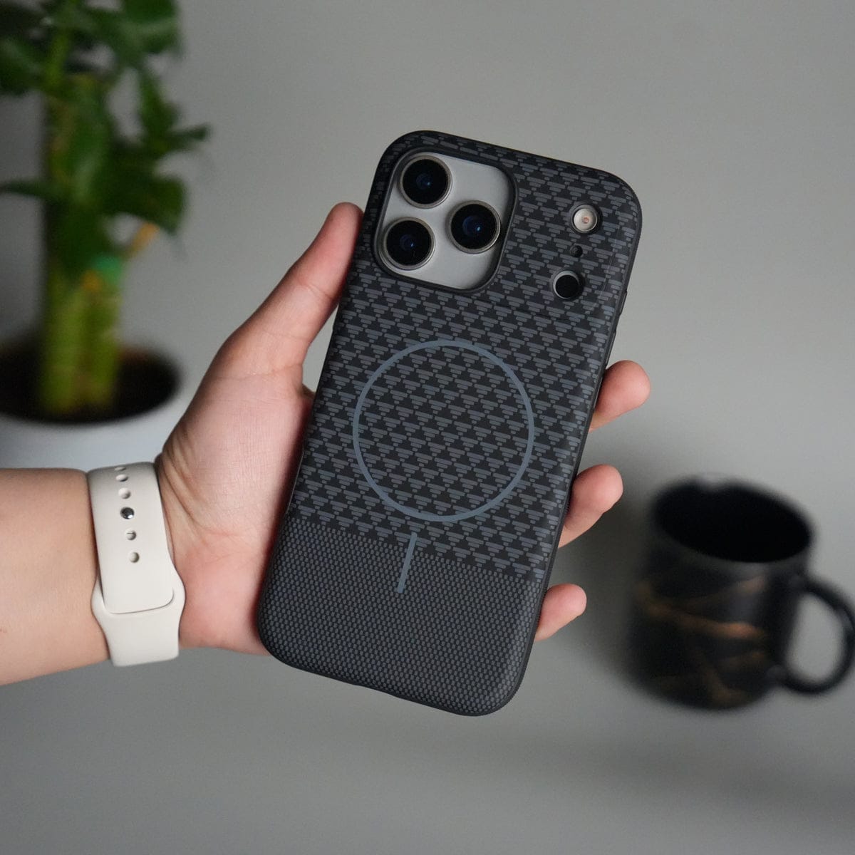 iPhone 17 Pro Max Woven Pattern MagSafe Case for | Textured Grip | Shockproof Protection