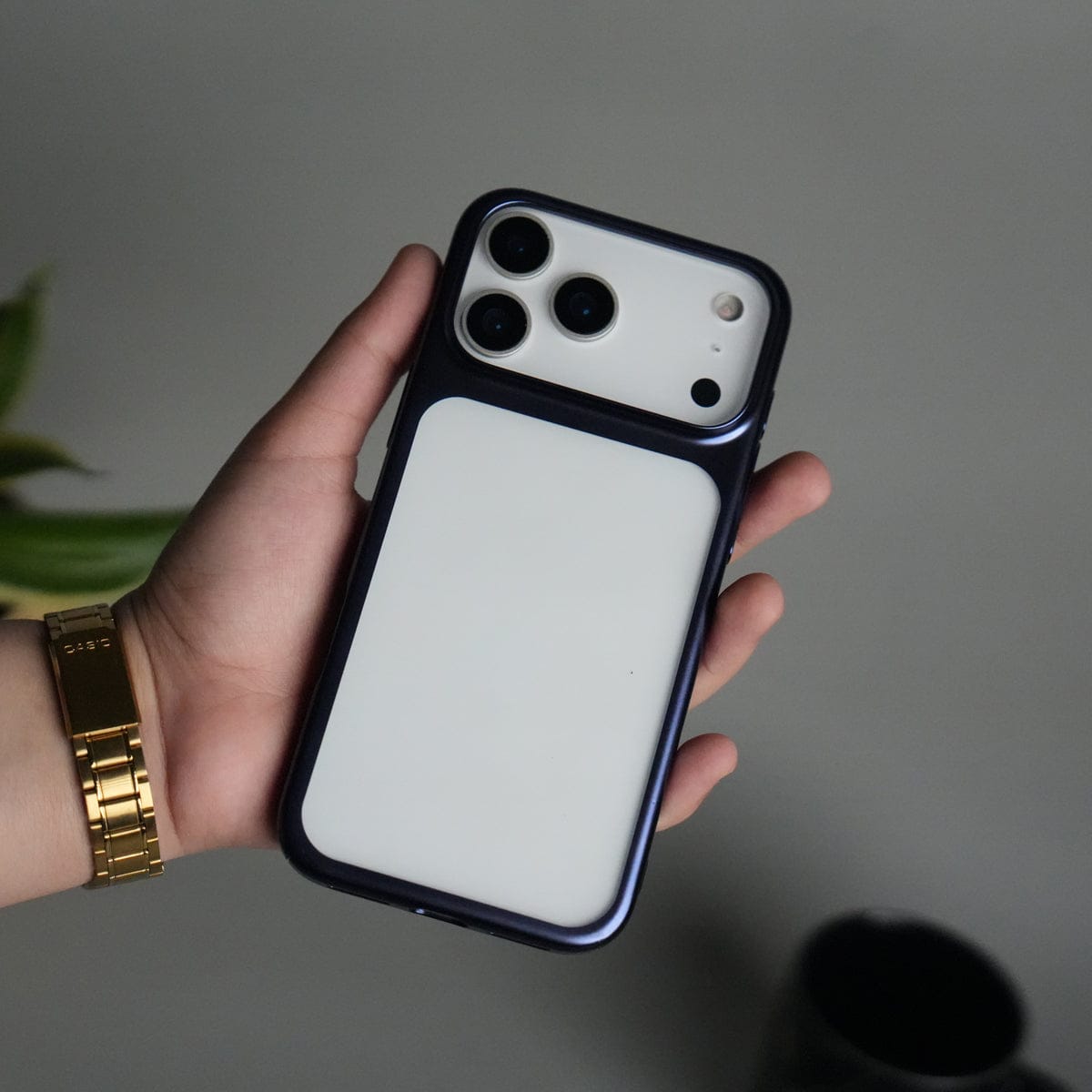 iPhone 17 Pro Max Clear Shell Case | Slim Back Cover with Electroplated Edges