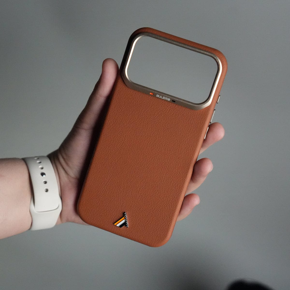 iPhone 17 Pro Max PU Leather Case with Metal Camera Frame