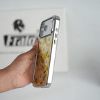 iPhone 17 Series Chrome Frame Floral Designer Bloom Case | Slim Protective Back Cover