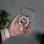 iPhone 17 Pro Max Hard Crystal Transparent MagSafe Case | Anti-Yellow Clear Back Cover with Metal Camera Bump