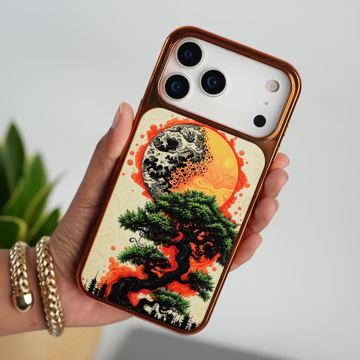 Crimson Eclipse Designer Case for iPhone 17 Series