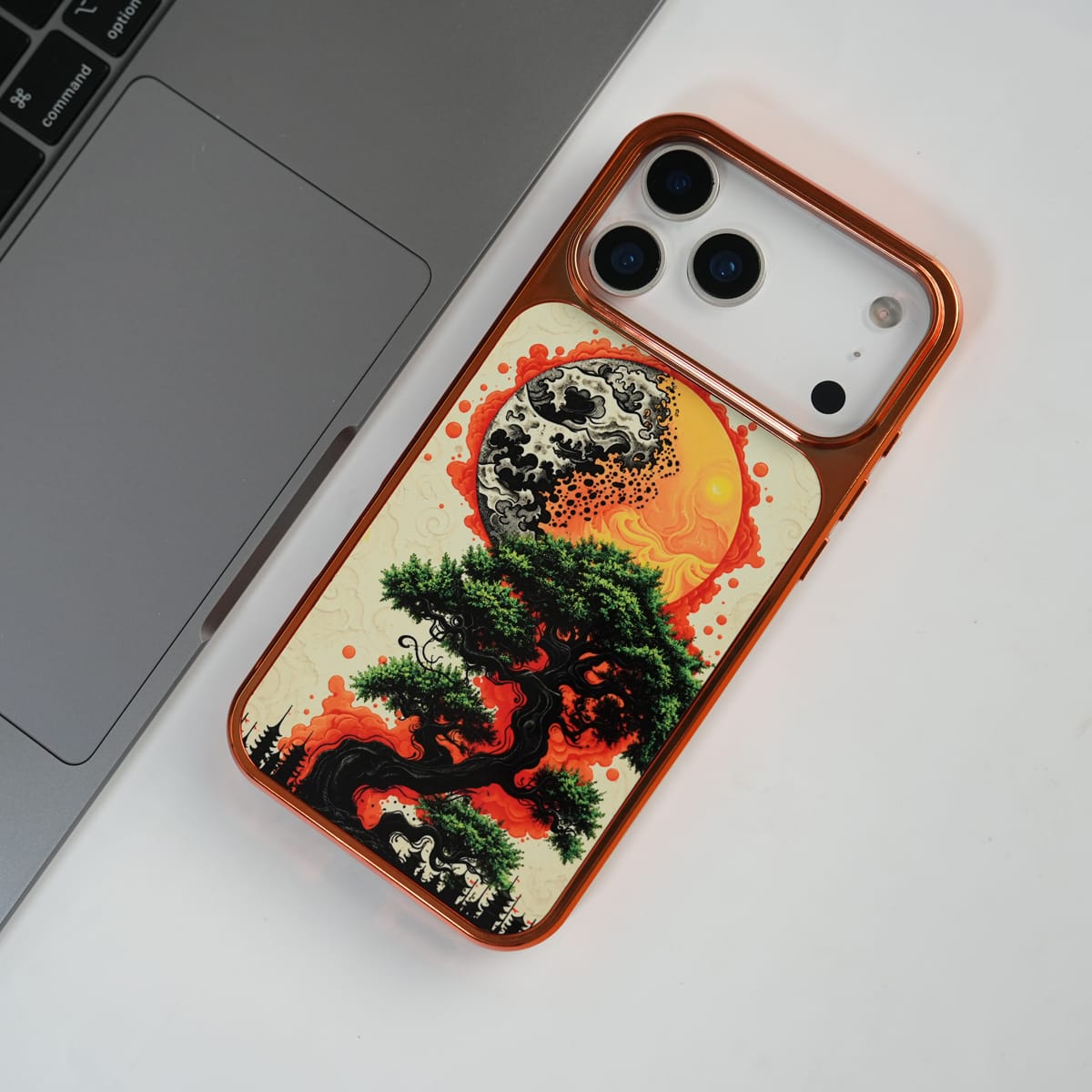 Crimson Eclipse Designer Case for iPhone 17 Series