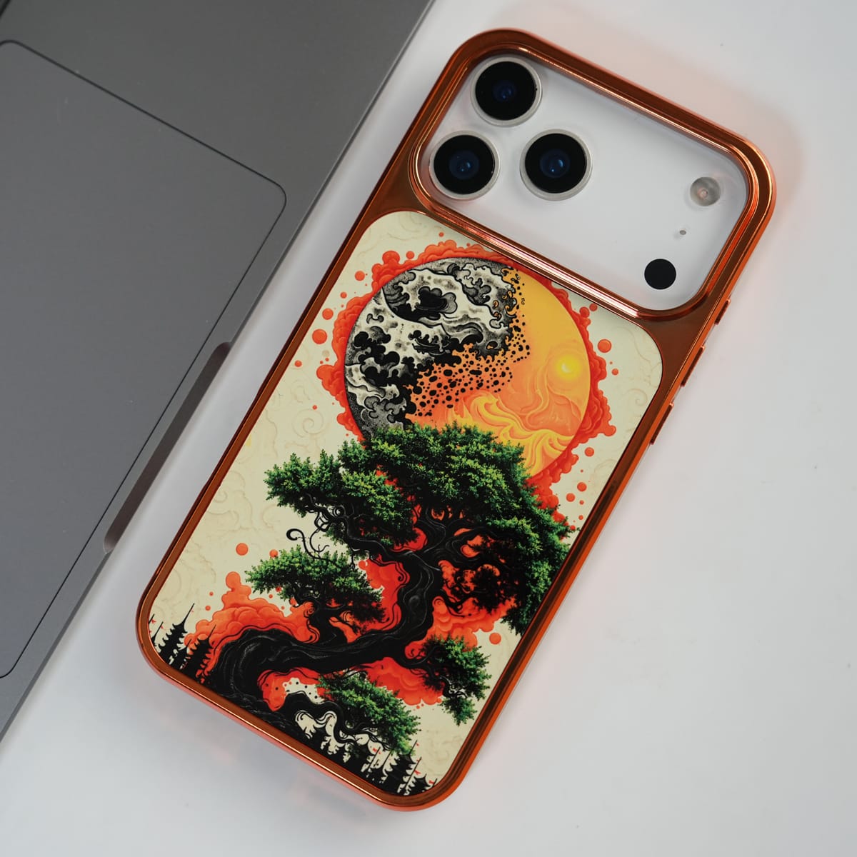 Crimson Eclipse Designer Case for iPhone 17 Series