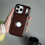iPhone 17 Pro Max JTP PU Leather Logo Cut Case Premium Finish Cover