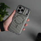 iPhone 17 Pro Max MagSafe Suitcase Design Case | Shockproof Ribbed Texture Back Cover