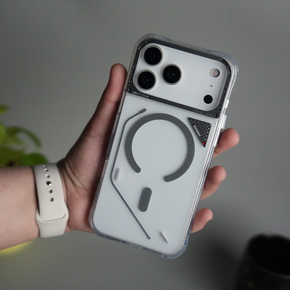iPhone 17 Pro Max TechLine Transparent MagSafe Case with Metal Camera Bump Back Cover