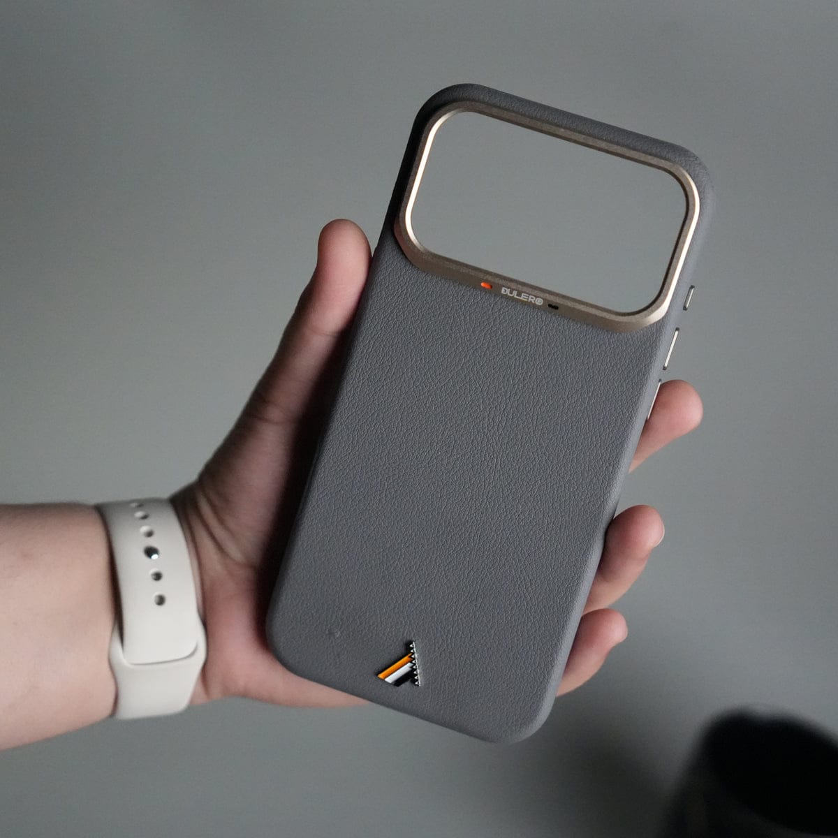 iPhone 17 Pro Max PU Leather Case with Metal Camera Frame