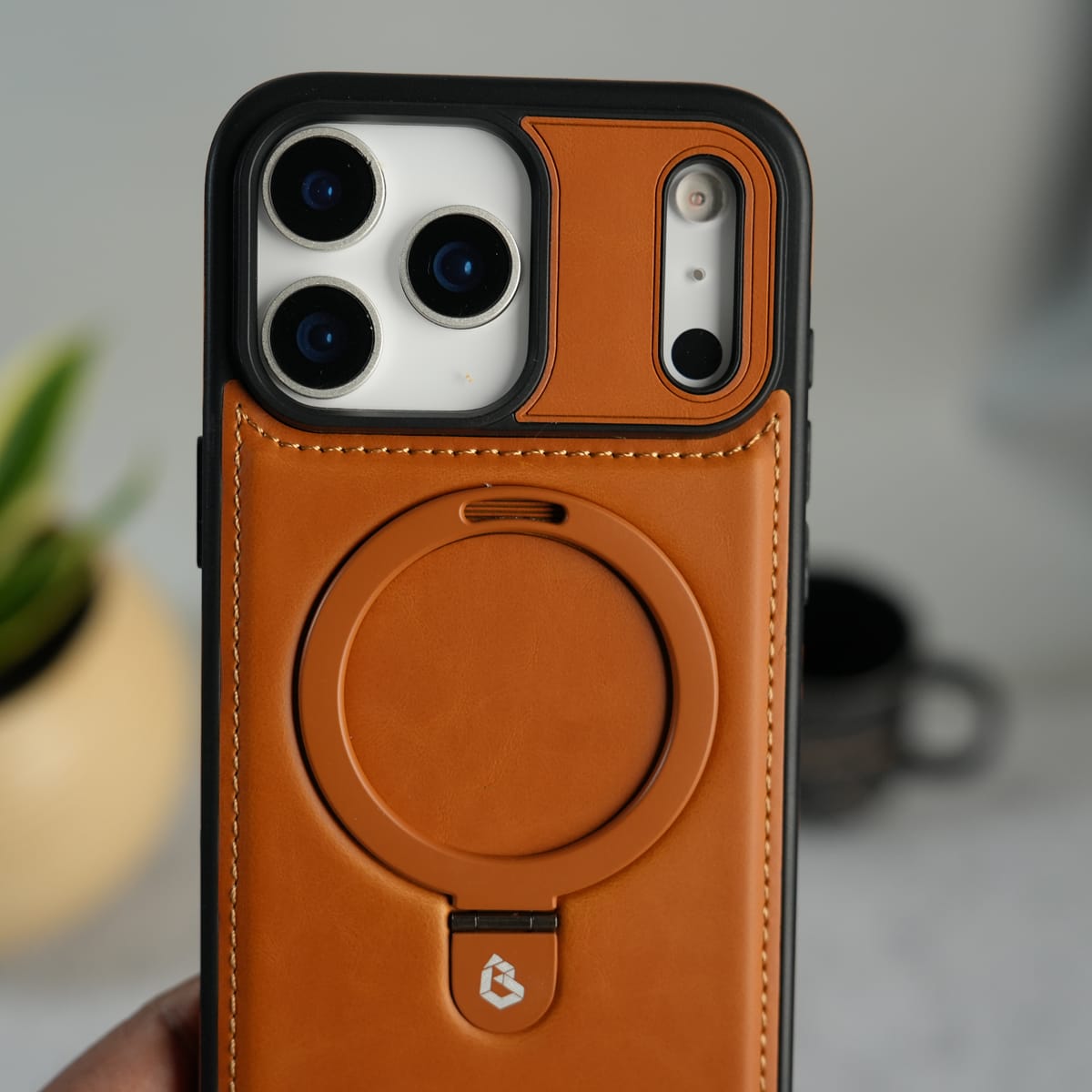 iPhone 17 Series Premium Leather MagSafe Case with Kickstand & Camera Protection | Luxury Slim Cover