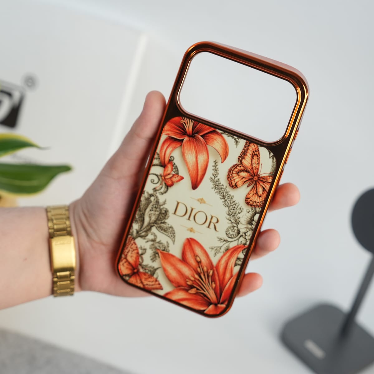 iPhone 17 Series ButterflyLily Chrome Plated Case Cover