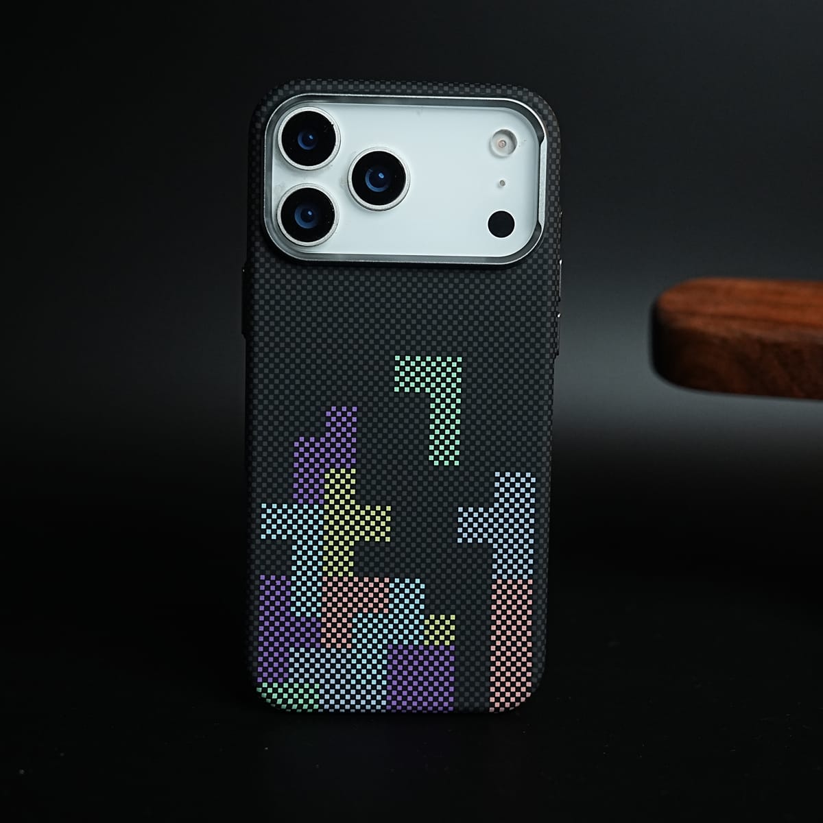 Aramid Design Hard Pc Case for iPhone 17 Series | Magnetic Ring Cover | Brick Design