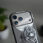 iPhone 17 Pro Max Carbon Fiber Texture Design Hard Pc MagSafe Case Cover GrayTiger