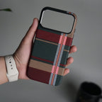iPhone 17 Pro Max Carbon Fiber Texture Design Hard Pc MagSafe Case Cover GreenRed