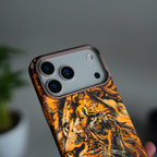 iPhone 17 Pro Max Carbon Fiber Texture Design Hard Pc MagSafe Case Cover LionKing