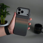 iPhone 17 Pro Max Carbon Fiber Texture Design Hard Pc MagSafe Case Cover OrangeGreen