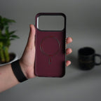 iPhone 17 Pro Max Carbon Fiber Texture Design Hard Pc MagSafe Case Cover OrangeGreen