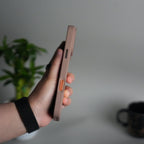 iPhone 17 Pro Max Clear Magnetic Metal Camera Ring Case | MagSafe Ring | Brown