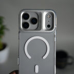 iPhone 17 Pro Max Clear MagSafe Case | Aluminum Metal Camera Frame | Shockproof Transparent Back Cover