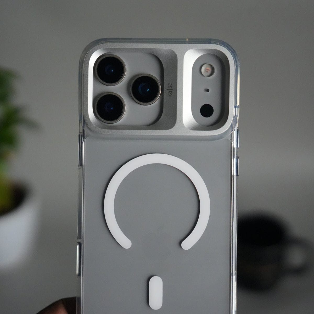 iPhone 17 Pro Max Clear MagSafe Case | Aluminum Metal Camera Frame | Shockproof Transparent Back Cover
