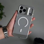 iPhone 17 Pro Max Clear MagSafe Case | Aluminum Metal Camera Frame | Shockproof Transparent Back Cover