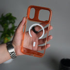 iPhone 17 Pro Max Clear MagSafe Case | Aluminum Metal Camera Frame | Shockproof Transparent Back Cover