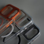 iPhone 17 Pro Max Clear MagSafe Case | Aluminum Metal Camera Frame | Shockproof Transparent Back Cover