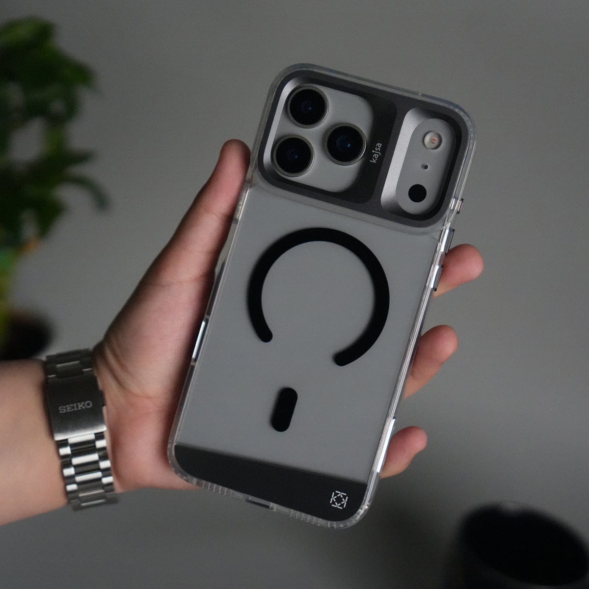 iPhone 17 Pro Max Clear MagSafe Case | Aluminum Metal Camera Frame | Shockproof Transparent Back Cover
