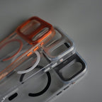 iPhone 17 Pro Max Clear MagSafe Case | Aluminum Metal Camera Frame | Shockproof Transparent Back Cover