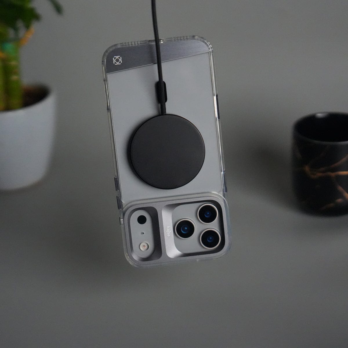 iPhone 17 Pro Max Clear MagSafe Case | Aluminum Metal Camera Frame | Shockproof Transparent Back Cover