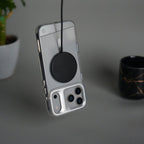 iPhone 17 Pro Max Clear MagSafe Case | Aluminum Metal Camera Frame | Shockproof Transparent Back Cover