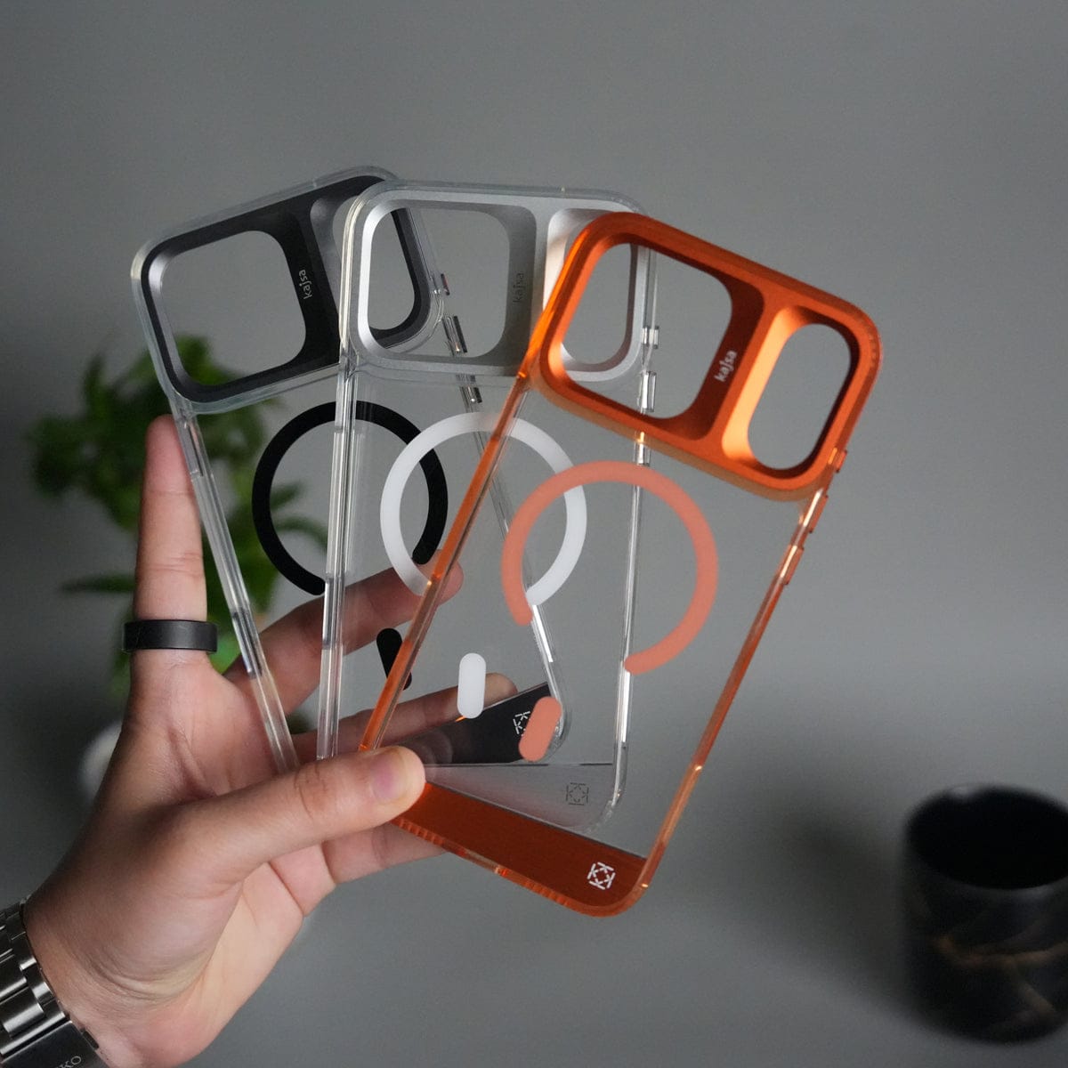iPhone 17 Pro Max Clear MagSafe Case | Aluminum Metal Camera Frame | Shockproof Transparent Back Cover