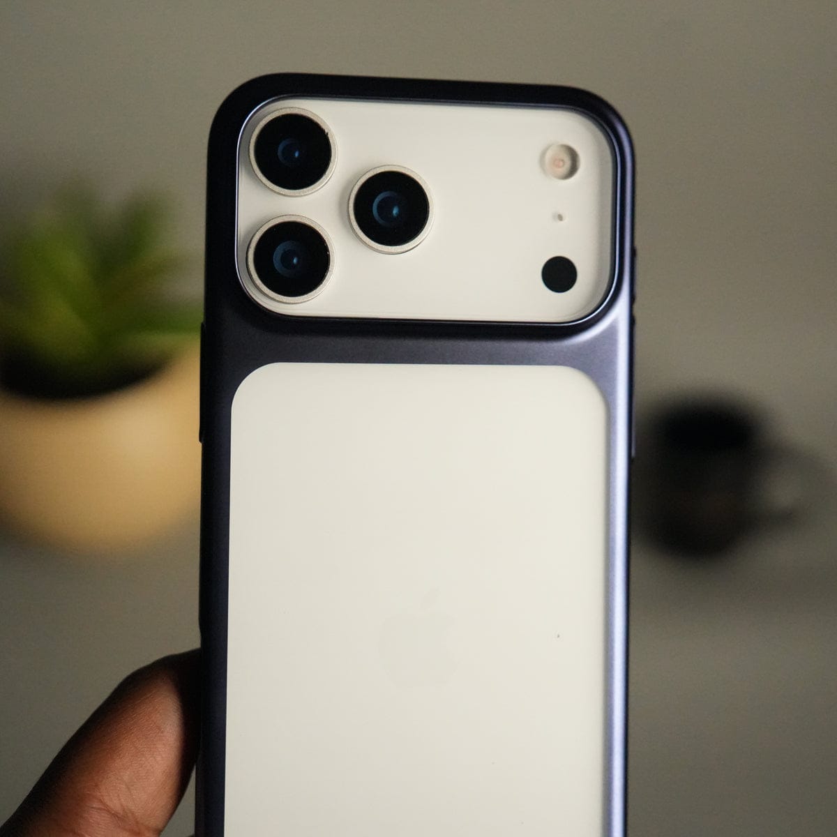 iPhone 17 Pro Max Clear Shell Case | Slim Back Cover with Electroplated Edges