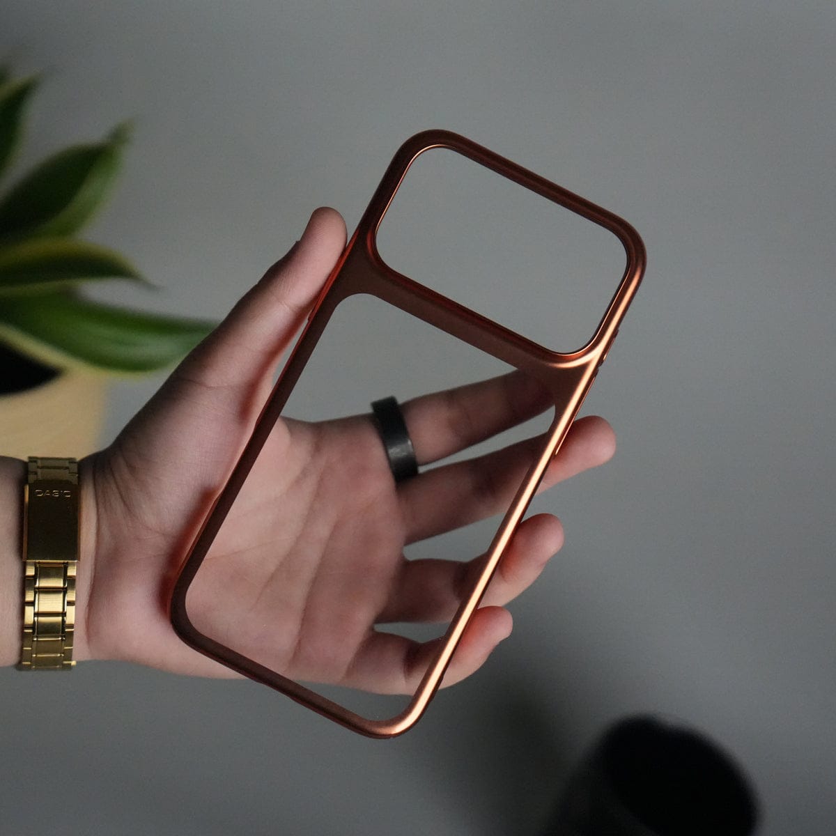 iPhone 17 Pro Max Clear Shell Case | Slim Back Cover with Electroplated Edges