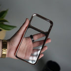 iPhone 17 Pro Max Clear Shell Case | Slim Back Cover with Electroplated Edges
