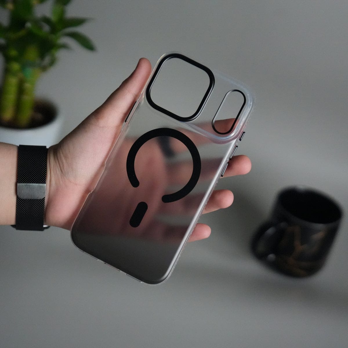 iPhone 17 Pro Max Dual Color Shade Smoke Matte MagSafe Case Cover