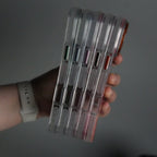 iPhone 17 Pro Max FloraCrystal Clear Floral Design Case with Color Metal Camera Stand Frame