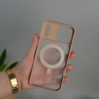 iPhone 17 Pro Max Frosted Case with MagSafe Metal Kickstand | Shockproof Matte Hybrid Cover