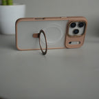 iPhone 17 Pro Max Frosted Case with Metal Camera Bump & Metal Kickstand | Shockproof Matte Hybrid Cover
