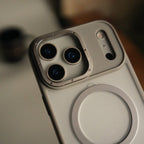 iPhone 17 Pro Max Frosted Case with Metal Camera Bump & Metal Kickstand | Shockproof Matte Hybrid Cover
