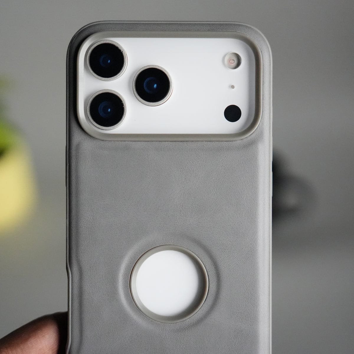 iPhone 17 Pro Max Full PU Leather Inbuilt Metal Stand Case Cover