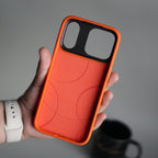 iPhone 17 Pro Max GeoMaze Pattern Leather Case | Premium Luxury Back Cover with Metal Camera Frame