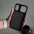 iPhone 17 Pro Max GeoMaze Pattern Leather Case | Premium Luxury Back Cover with Metal Camera Frame